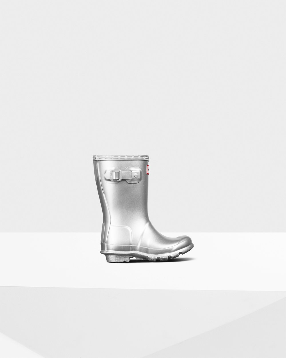 Kids Hunter Original Little Metallic | Rain Boots Silver | NZ-13786-QBJZ